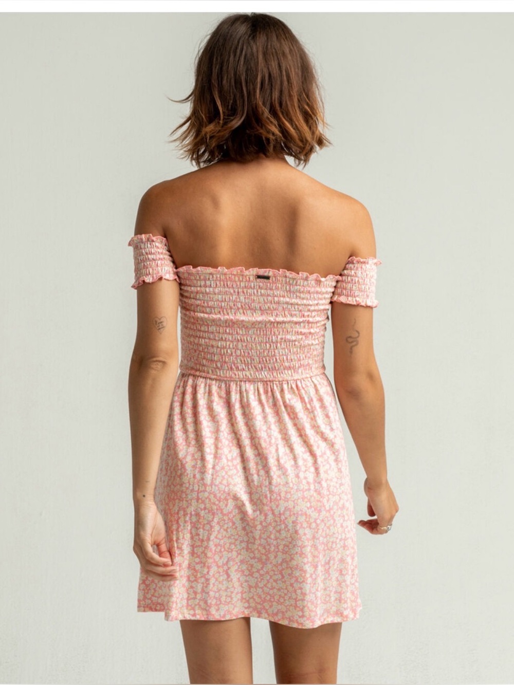 Billabong Pink Floral Smocked Sundress NWT Size M